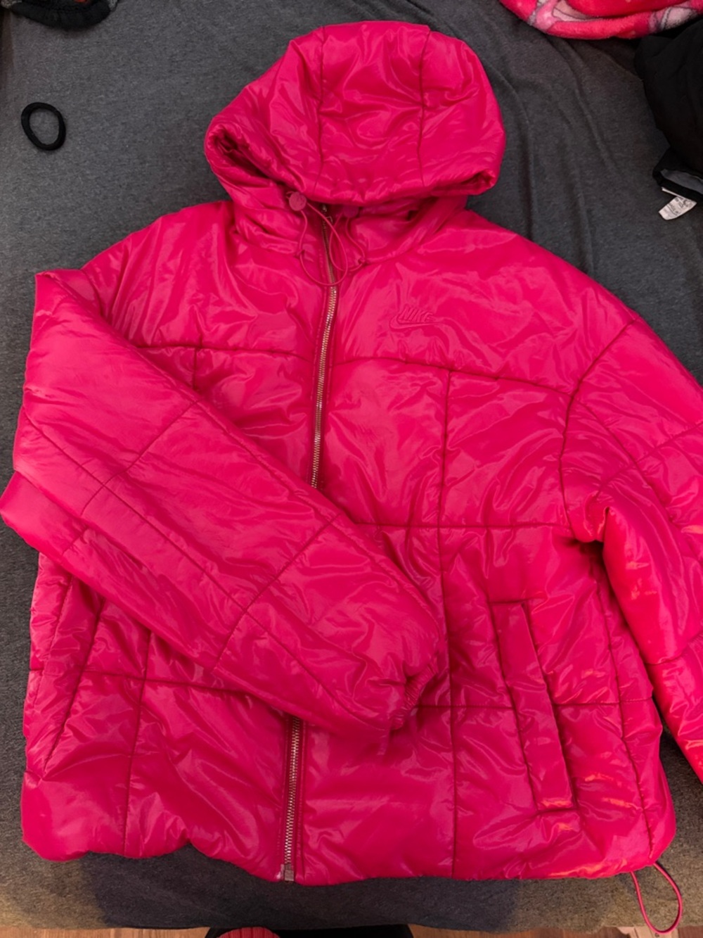 Nike Women's Hooded Puffer Jacket - Bright Pink